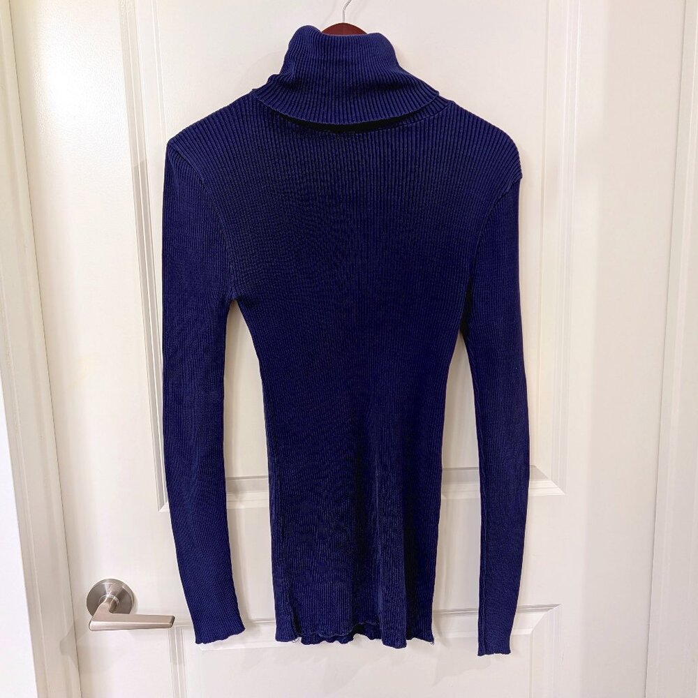 Pierre Cardin Navy Cotton Turtleneck